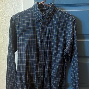 Ralph Lauren Navy and Lime Plaid Shirt